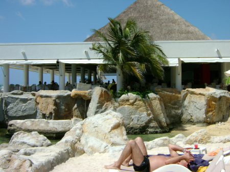 Enjoying the sun in Cozumel