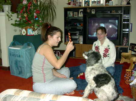 Brandi and Sarah the dog