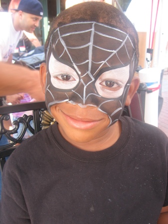 black spider boy mask