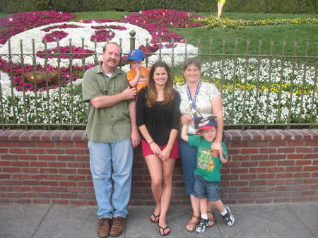Our happy family on vacation at Disneyland