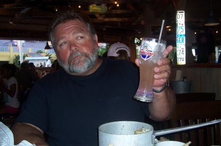 MY HUBBY GARY MAKING A TOAST TO BUBBA GUMP