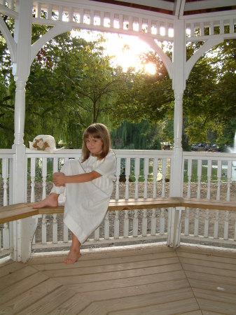 Kelsey in a photo shoot, age 8