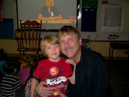 Me and Paulie at his 1st day of Kindergarten