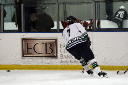 Grandson Derick Anderson playing ice hockey