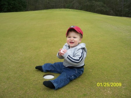 Our little golfer