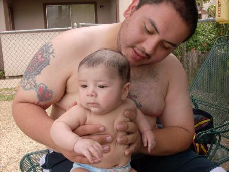 Daddy & Me enjoying the pool..