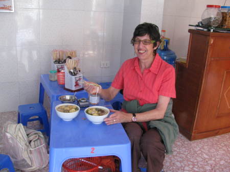 First street meal in Hanoi