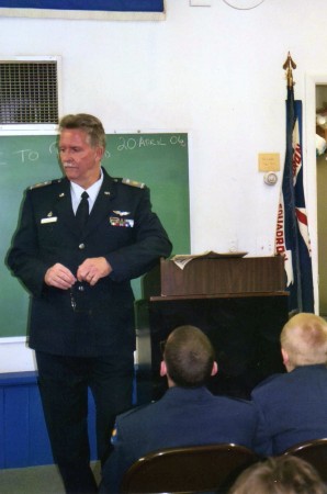 Major Ron Wiley at local C.A.P. Squadron.