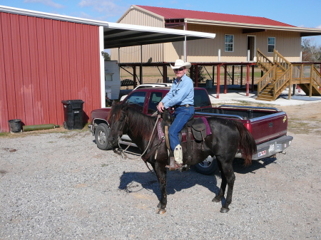 Shane and Tommy with horses 003