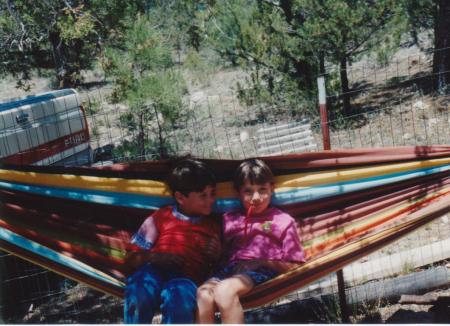 Ry and Ad at the Heber Cabin 1993