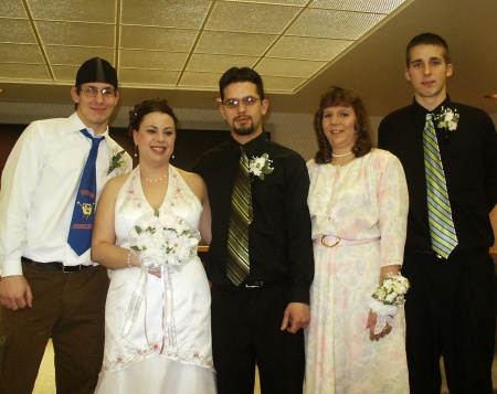 sister JACKIE with her three sons and her daug