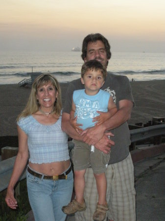 Mommy, Daddy and Andrew in Manhattan Beach.