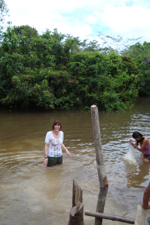 SWIMMING IN THE AMAZON RIVER