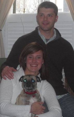 Kerri and her Fiance Chuck, her dog Molly