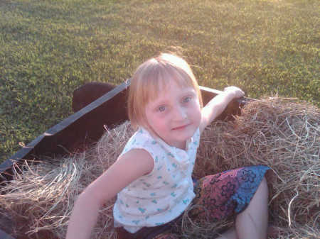 isabel on hay ride