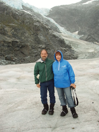On the glacier in Alaska