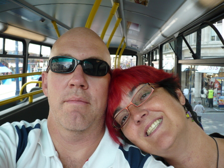 On the bus in London