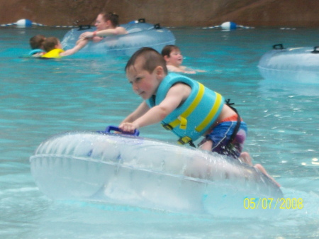 dominick in wave pool