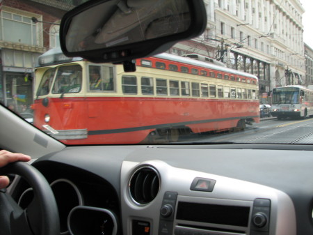 San Francisco old cable car bus