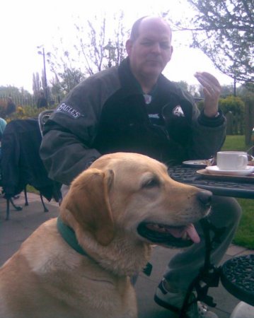 Me and Bodger sharing a snack