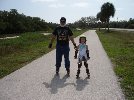 Blading with grandaughter