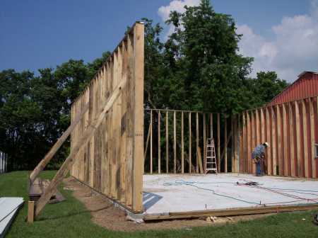 Kennel facility framing under way