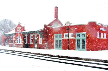 Norman Depot in Snow