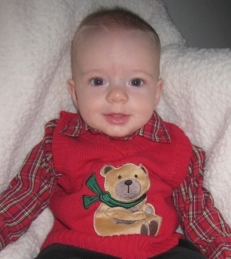 Joseph's first Christmas at 5 months