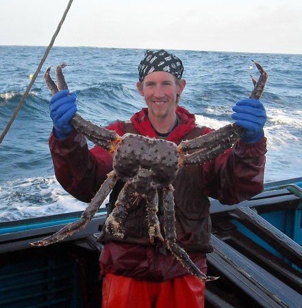 Son Derek, crab fishing in Alaska