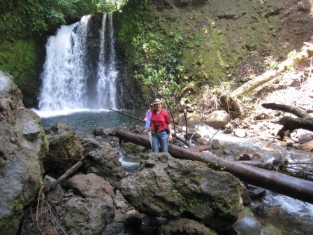 Teresa and niece "Flat Samantha", Costa Rica