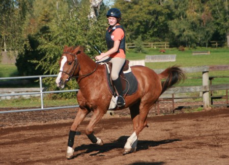 my youngest daughter riding