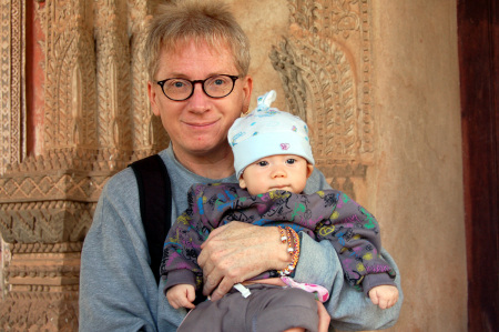 Jeremy Aaron and I at Wat Sisaket -- Vientiane