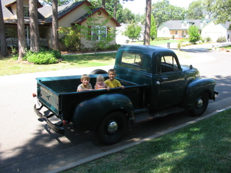 Grandkids in 53 Chevy