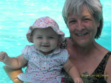 swimming with granddaughter...loving it....