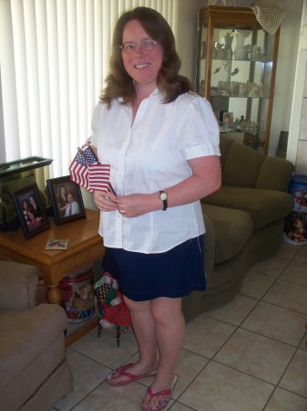 Me (Lesley) on the 4th of July this year