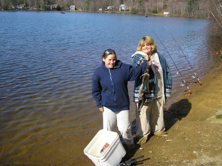 Two girls who can fish