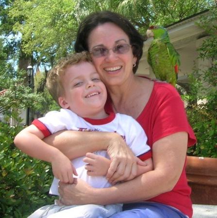 With Luke and a parrot in St. Augustine