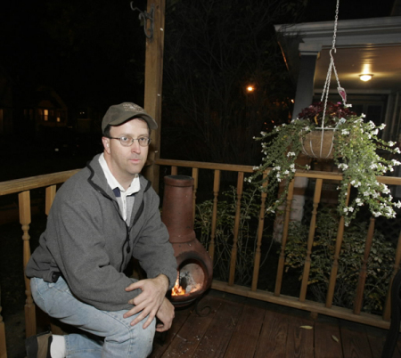 On the porch