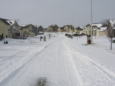 our street one morning in Jan 2010