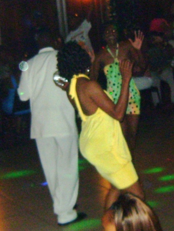 On the dance floor