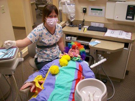 Dental Hygienist Britney & some silly Clown