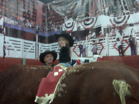 Peyton Riding the Bull 2009 Stock Show