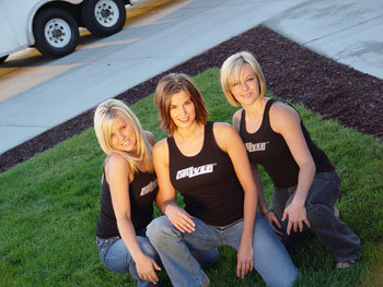 My girls at a NASCAR modeling shoot