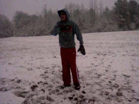 CHANCE THROWING SNOWBALLS AT MOMMA