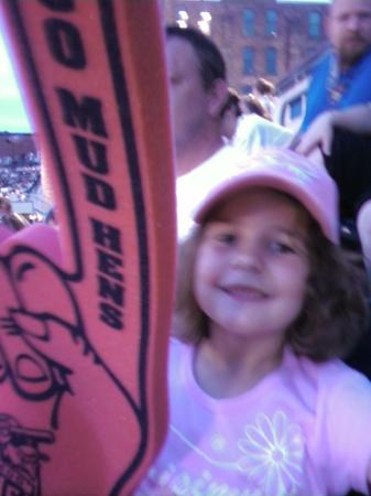 Youngest daughter at ball game