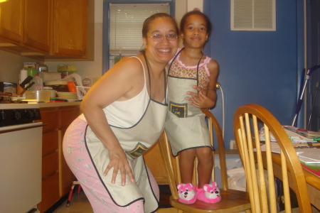 Me and Ayana (my daughter) Baking Cookies