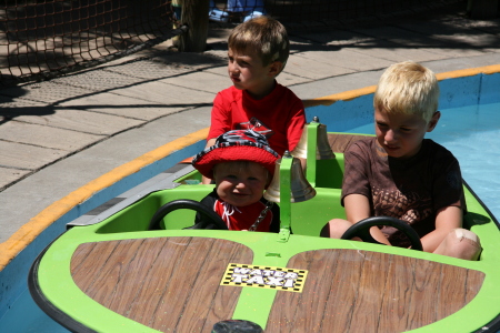 The boys boating