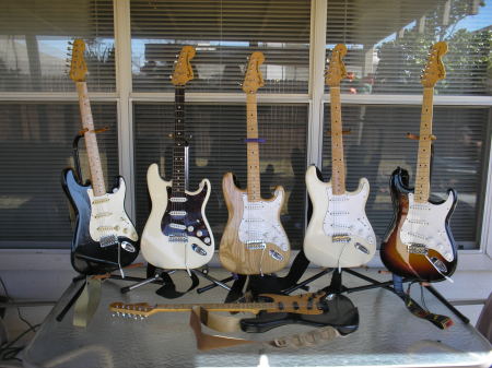 My Arsenal of Fender Stratocasters..3/09