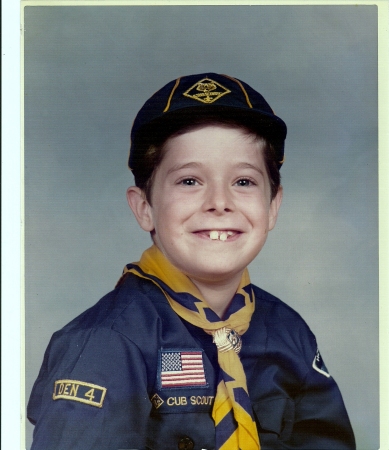 Me as a cub scout, circa 1973