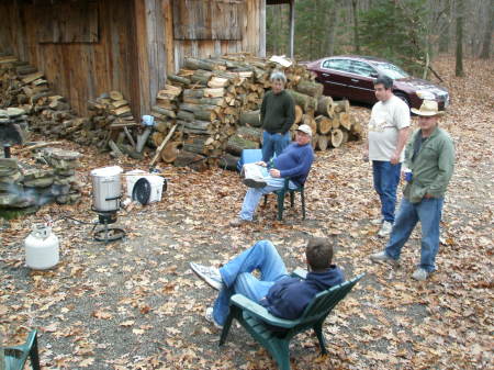 The men and the turkey fryer....